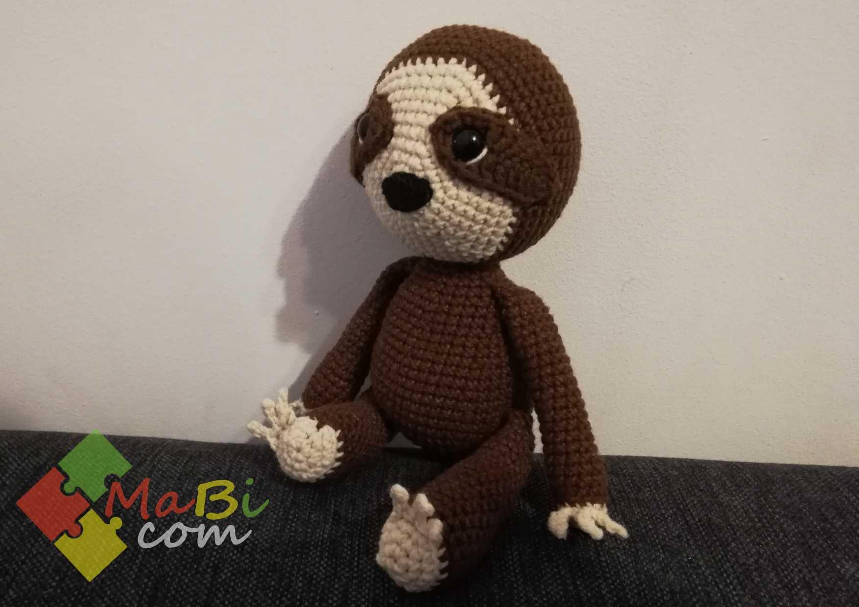 Leniwiec Krzyś, MaBicom, Ostróda, zabawki, szydełko